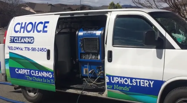 Eco Choice’s truck-mounted carpet cleaning equipment